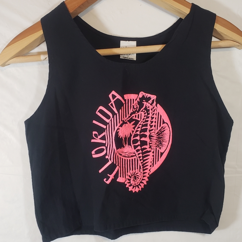 Vintage Florida crop top tank top. Ready for the sun, beach, and sand. Size med.